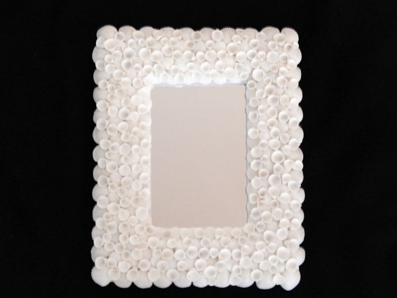 Philippine White Cup Shell Mirror 8 3/4" x 10 3/4" Lot# 10232 Philippine White Cup Shell Mirror 8 3/4" x 10 3/4" Lot# 10232