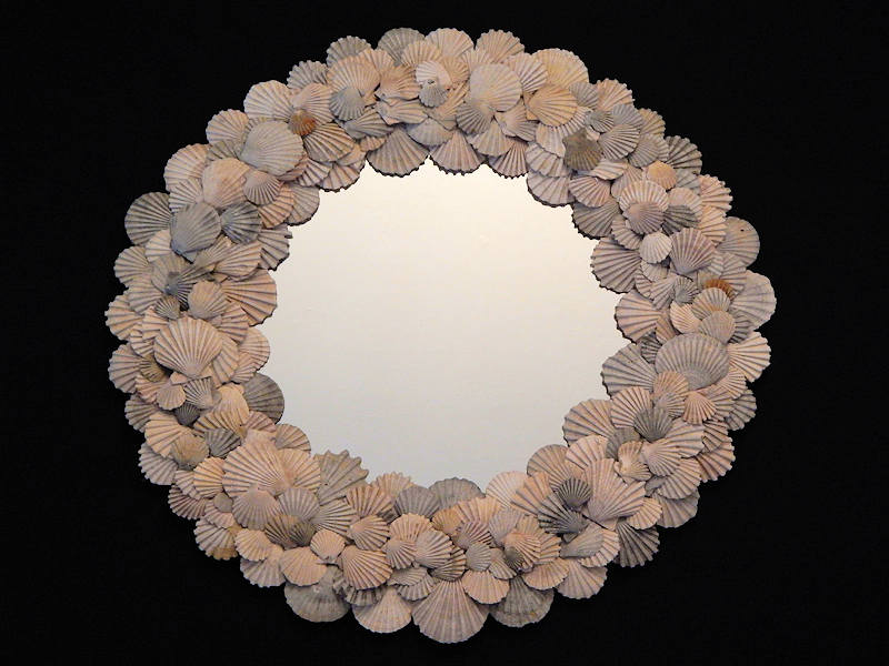Ancient Pliocene & Miocene Chesapecten Mirror- 18" x 18" Ancient Pliocene & Miocene Chesapecten Mirror- 18" x 18"